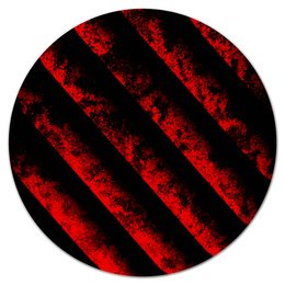 Заказать коврик для мышки в Москве. Коврик для мышки (круглый) Черно-красные полосы от THE_NISE  - готовые дизайны и нанесение принтов.