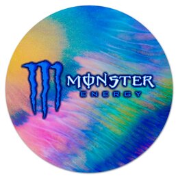 Заказать коврик для мышки в Москве. Коврик для мышки (круглый) Monster Energy от THE_NISE  - готовые дизайны и нанесение принтов.