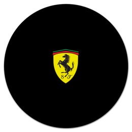 Заказать коврик для мышки в Москве. Коврик для мышки (круглый) Ferrari  от DESIGNER   - готовые дизайны и нанесение принтов.