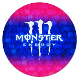 Заказать коврик для мышки в Москве. Коврик для мышки (круглый) Monster Energy от THE_NISE  - готовые дизайны и нанесение принтов.