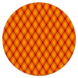 Заказать коврик для мышки в Москве. Коврик для мышки (круглый) Клетка оранжевая от THE_NISE  - готовые дизайны и нанесение принтов.