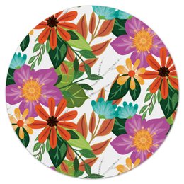 Заказать коврик для мышки в Москве. Коврик для мышки (круглый)  flowers от THE_NISE  - готовые дизайны и нанесение принтов.