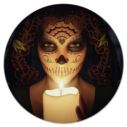 Заказать коврик для мышки в Москве. Коврик для мышки (круглый) Dia De Los Muertos от Дана Столыпина - готовые дизайны и нанесение принтов.