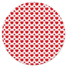 Заказать коврик для мышки в Москве. Коврик для мышки (круглый) Красные сердечки от THE_NISE  - готовые дизайны и нанесение принтов.