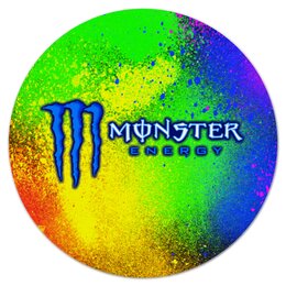 Заказать коврик для мышки в Москве. Коврик для мышки (круглый) Monster Energy от THE_NISE  - готовые дизайны и нанесение принтов.