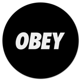 Заказать коврик для мышки в Москве. Коврик для мышки (круглый) OBEY  от DESIGNER   - готовые дизайны и нанесение принтов.