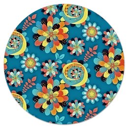 Заказать коврик для мышки в Москве. Коврик для мышки (круглый) Цветы в красках от THE_NISE  - готовые дизайны и нанесение принтов.