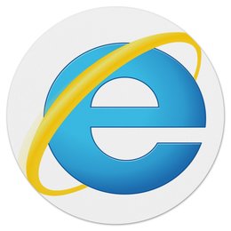 Заказать коврик для мышки в Москве. Коврик для мышки (круглый) Internet Explorer от Nature - готовые дизайны и нанесение принтов.