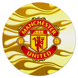 Заказать коврик для мышки в Москве. Коврик для мышки (круглый) Manchester United от THE_NISE  - готовые дизайны и нанесение принтов.