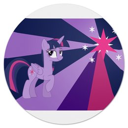 Заказать коврик для мышки в Москве. Коврик для мышки (круглый) Twilight Sparkle Color Line от shadow_dash - готовые дизайны и нанесение принтов.