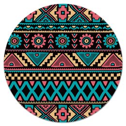 Заказать коврик для мышки в Москве. Коврик для мышки (круглый) Красочный орнамент от THE_NISE  - готовые дизайны и нанесение принтов.