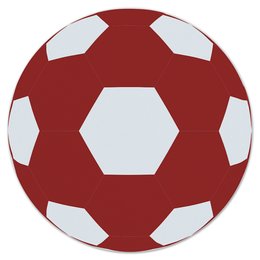 Заказать коврик для мышки в Москве. Коврик для мышки (круглый) красный мяч от nikol - готовые дизайны и нанесение принтов.