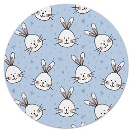 Заказать коврик для мышки в Москве. Коврик для мышки (круглый) Милый Кролик от J K - готовые дизайны и нанесение принтов.