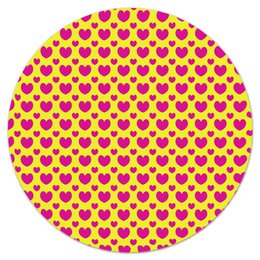 Заказать коврик для мышки в Москве. Коврик для мышки (круглый) Розовые сердца от THE_NISE  - готовые дизайны и нанесение принтов.