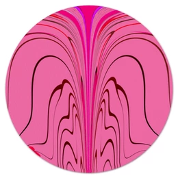 Заказать коврик для мышки в Москве. Коврик для мышки (круглый) Розовые волны от Alexey Evsyunin - готовые дизайны и нанесение принтов.