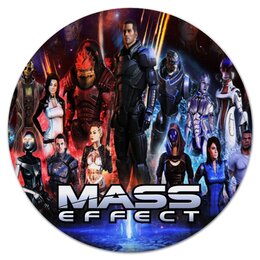Заказать коврик для мышки в Москве. Коврик для мышки (круглый) Mass Effect  от THE_NISE  - готовые дизайны и нанесение принтов.