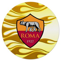 Заказать коврик для мышки в Москве. Коврик для мышки (круглый) FC Roma от THE_NISE  - готовые дизайны и нанесение принтов.