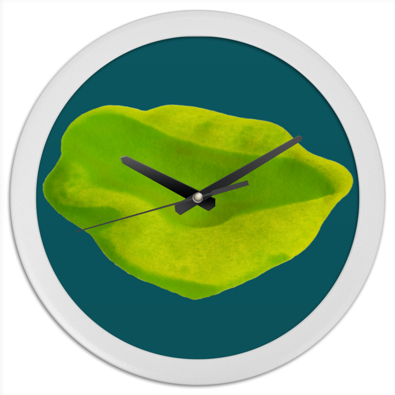 Printio Часы круглые из пластика Зелёная абстракция