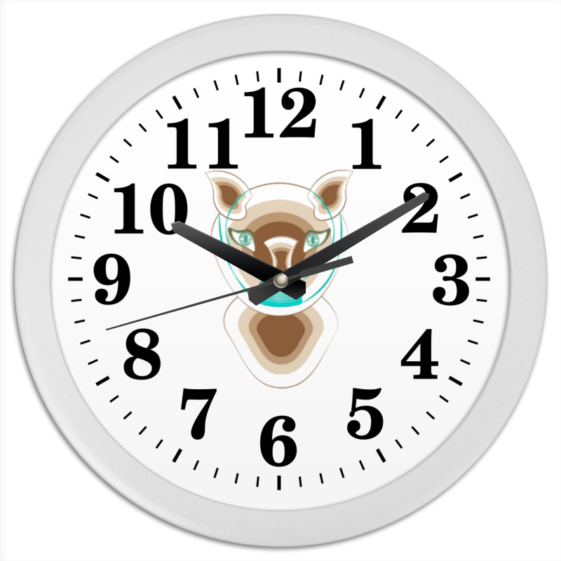 Printio Часы круглые из пластика Кошка в маске printio часы круглые из пластика жираф в маске