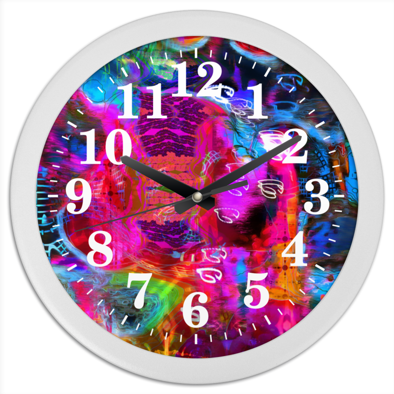 Printio Часы круглые из пластика Abstract raster 372 printio часы квадратные из пластика под дерево abstract raster 372