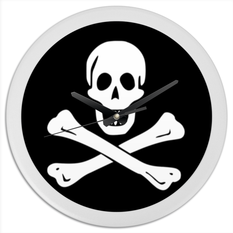 Printio Часы круглые из пластика весёлый роджер - jolly roger коллекционная фигура солдатики публия пират с ружьем xvii xviii вв 54мм