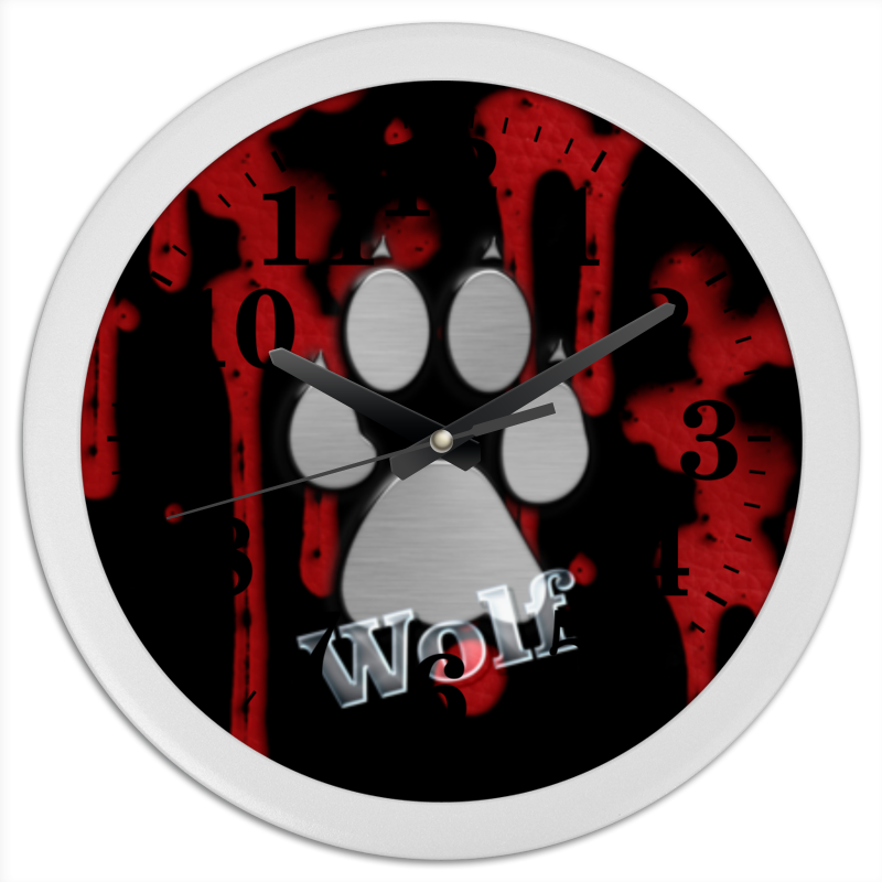 Printio Часы круглые из пластика Лапа волка printio часы круглые из пластика волк в лесу