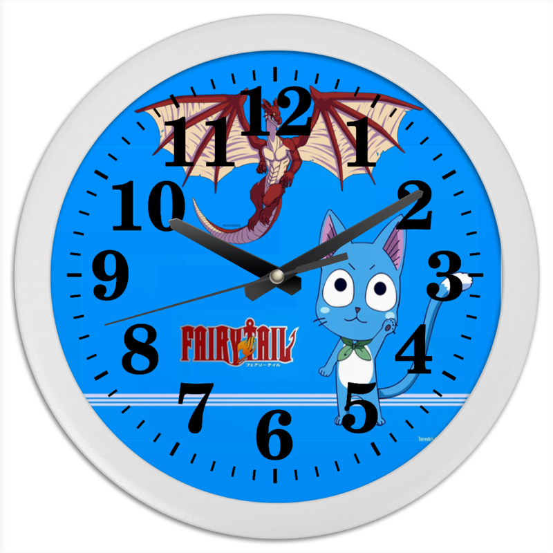 цена Printio Часы круглые из пластика Fairytail