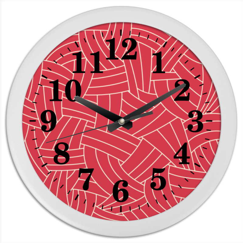 Printio Часы круглые из пластика Красная абстракция