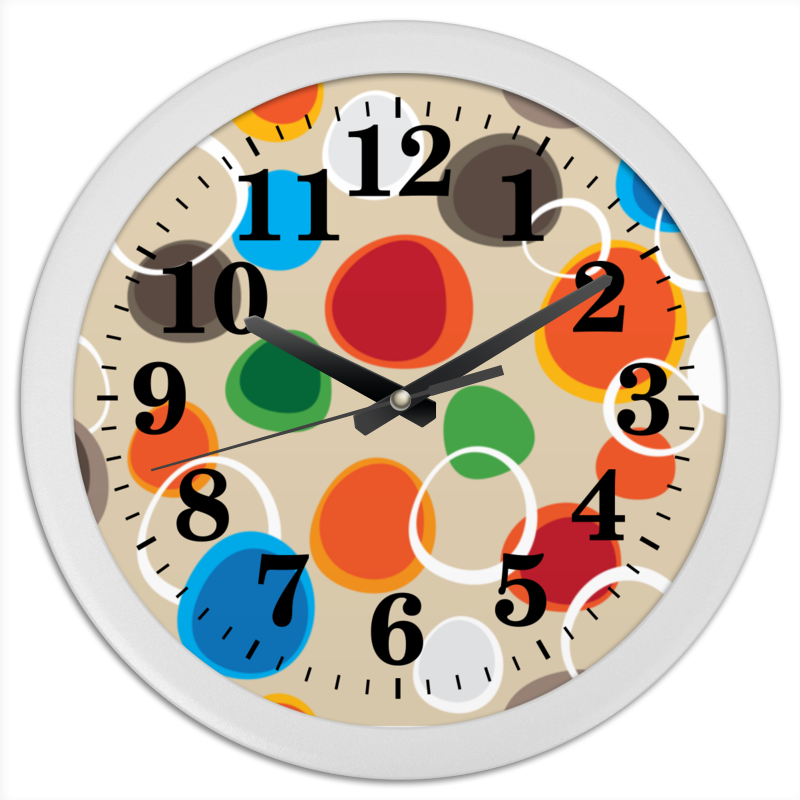 Printio Часы круглые из пластика Цветная абстракция printio часы круглые из пластика природное явление абстракция