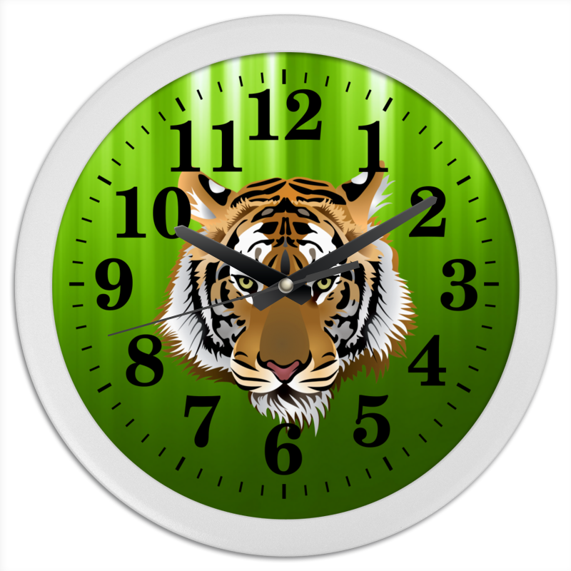 Printio Часы круглые из пластика Взгляд тигра