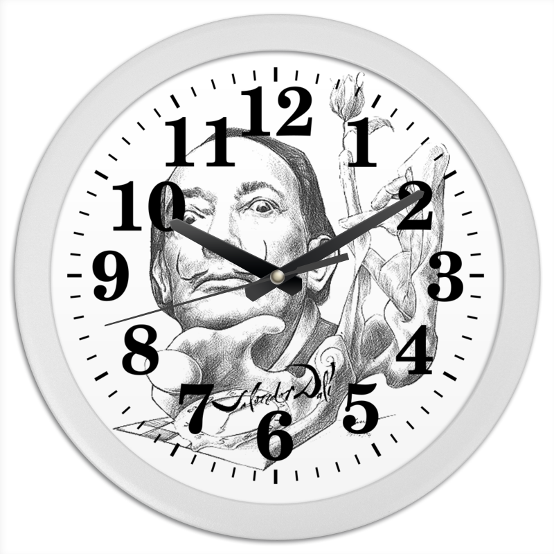 Printio Часы круглые из пластика Salvador dali подарки стекающие часы сальвадор