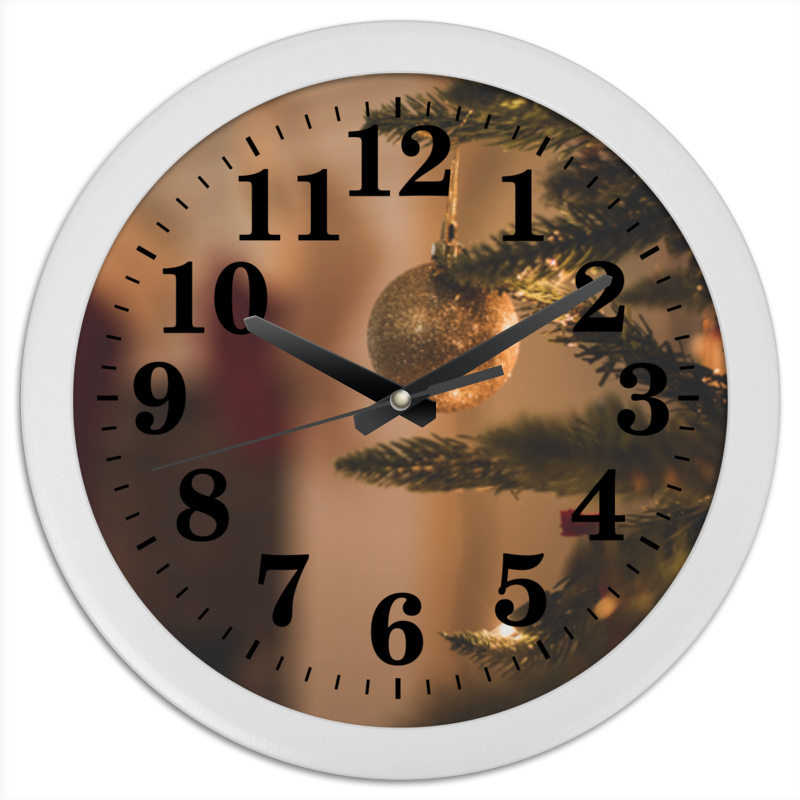 Printio Часы круглые из пластика С новым годом printio часы круглые из пластика с новым годом