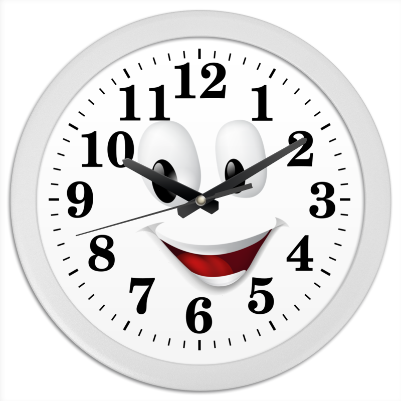 printio часы круглые из пластика время киви Printio Часы круглые из пластика Веселое время!!