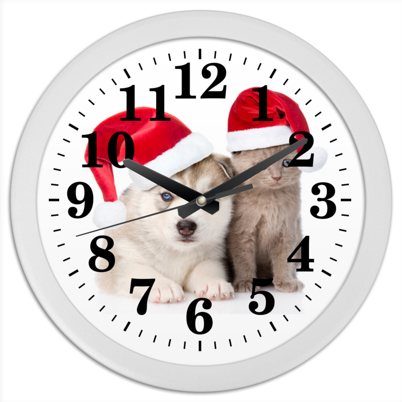 Printio Часы круглые из пластика Год собаки printio часы круглые из пластика новый год