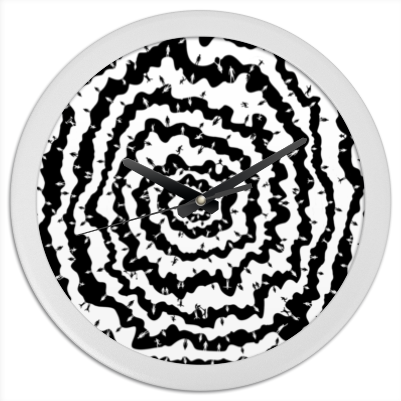 Printio Часы круглые из пластика Спираль юджина