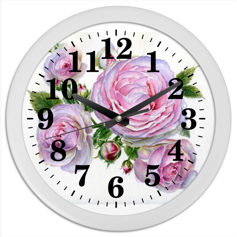 printio часы круглые из пластика розовые розы Printio Часы круглые из пластика Божественный аромат