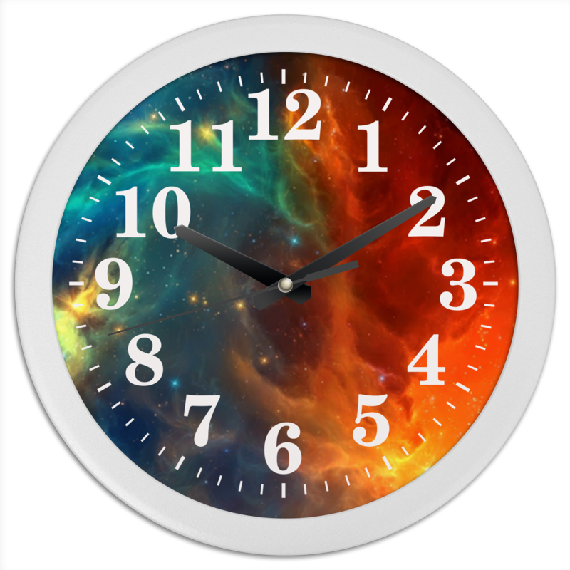 Printio Часы круглые из пластика Космическая туманность printio леггинсы космическая туманность