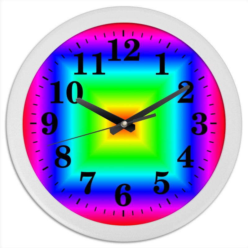 Printio Часы круглые из пластика Радуга printio часы круглые из пластика радуга