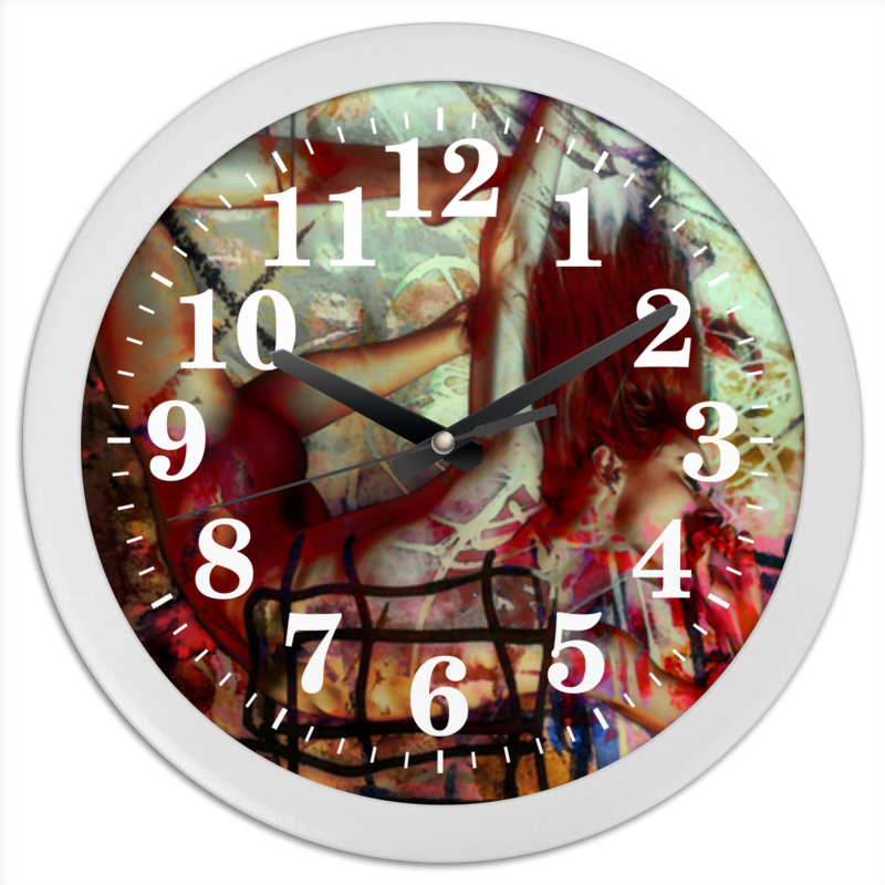 Printio Часы круглые из пластика Эмоциональная бездна printio часы квадратные из пластика под дерево эмоциональная бездна
