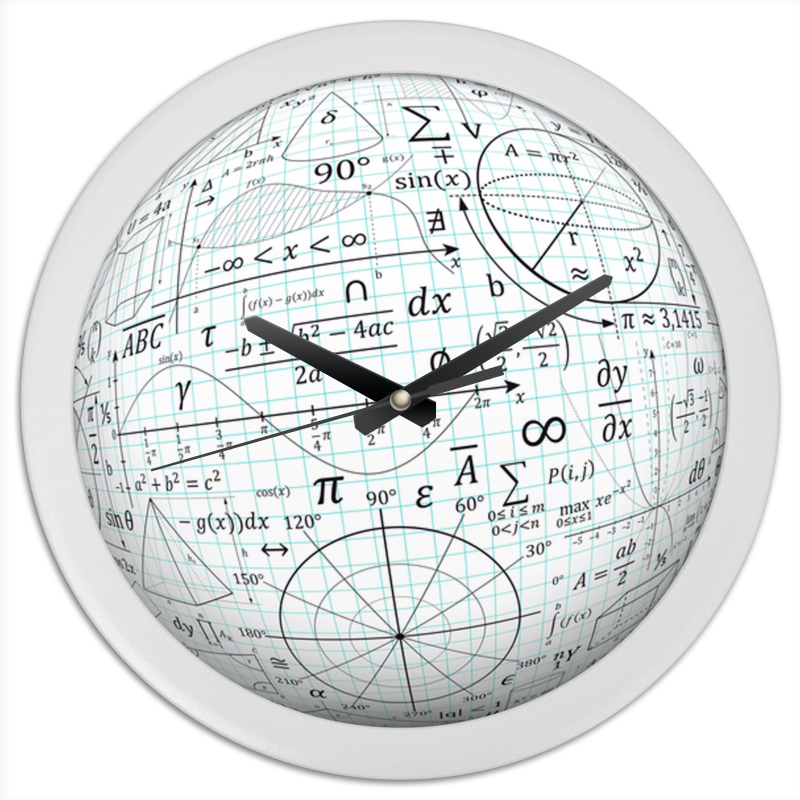 Printio Часы круглые из пластика Арифметик printio часы круглые из пластика арифметик