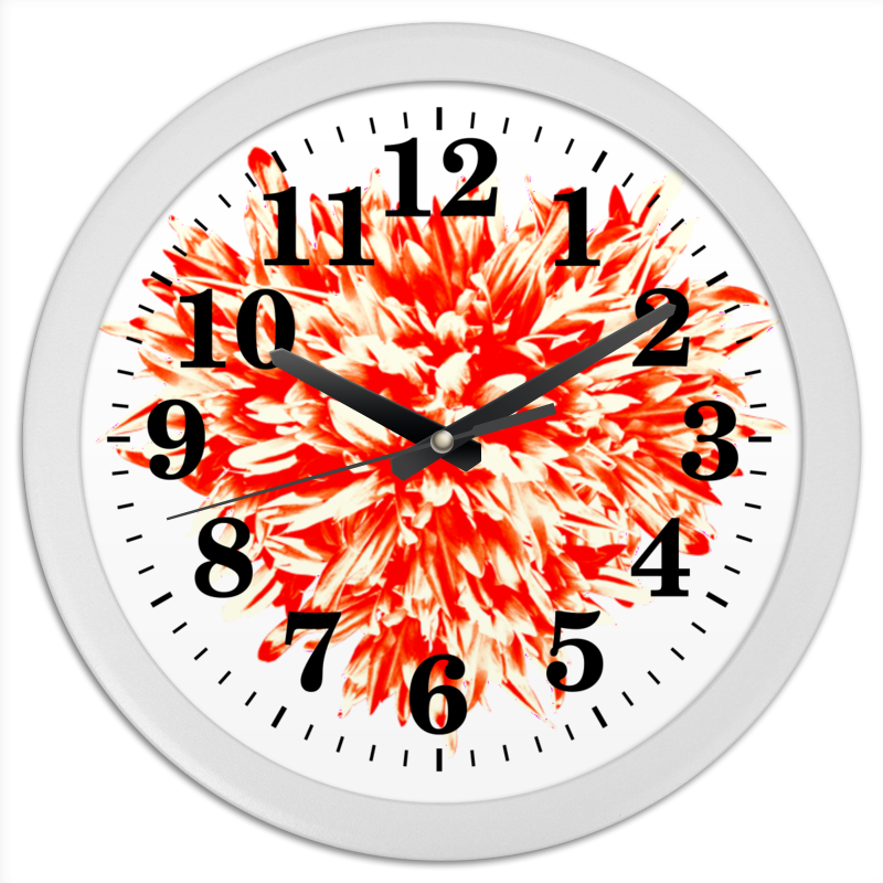 Printio Часы круглые из пластика Цветочный взрыв printio часы круглые из пластика цветочный корги