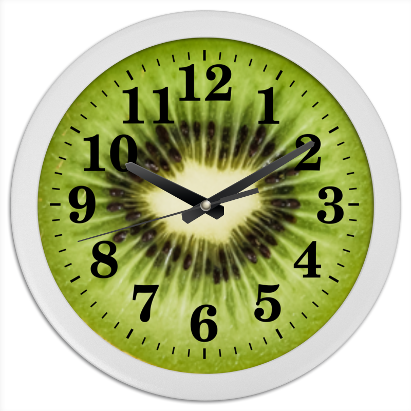 Printio Часы круглые из пластика Время киви printio часы круглые из пластика цветное время