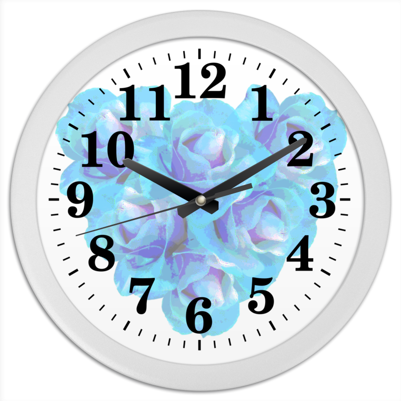 Printio Часы круглые из пластика Голубая пастель printio часы круглые из пластика цветочная пастель