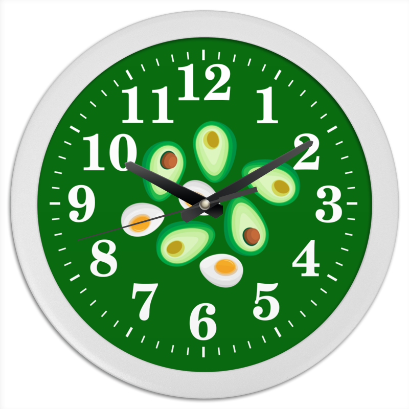 Printio Часы круглые из пластика Салат