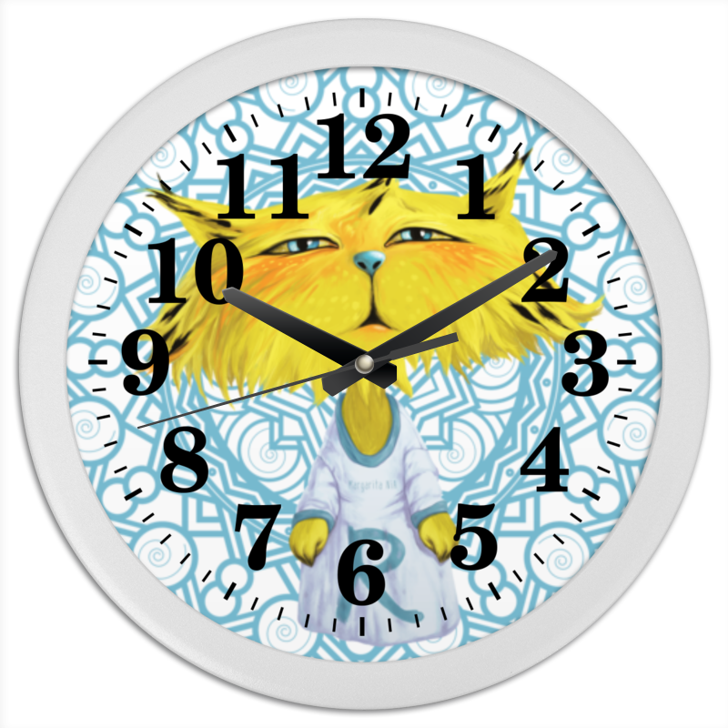 Printio Часы круглые из пластика Рысёнок printio часы круглые из пластика мандала