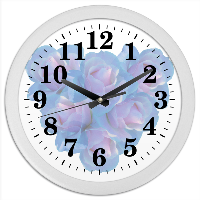 Printio Часы круглые из пластика Нежные цветы