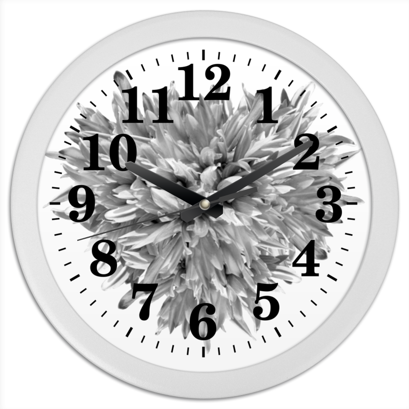 Printio Часы круглые из пластика Цветочные будни фото