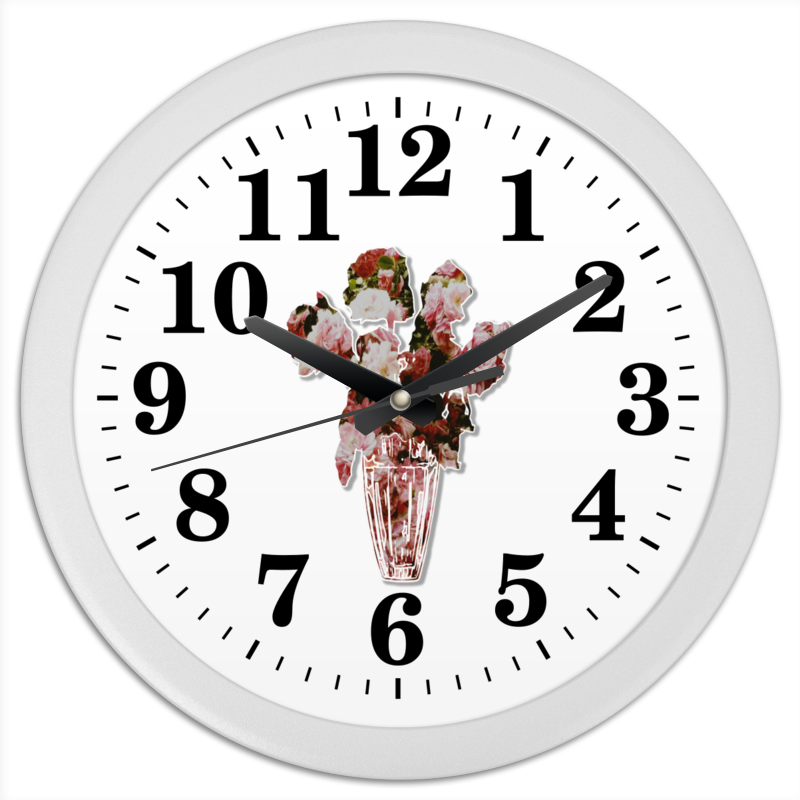 Printio Часы круглые из пластика Весенний букет роз printio часы круглые из пластика букет тюльпанов