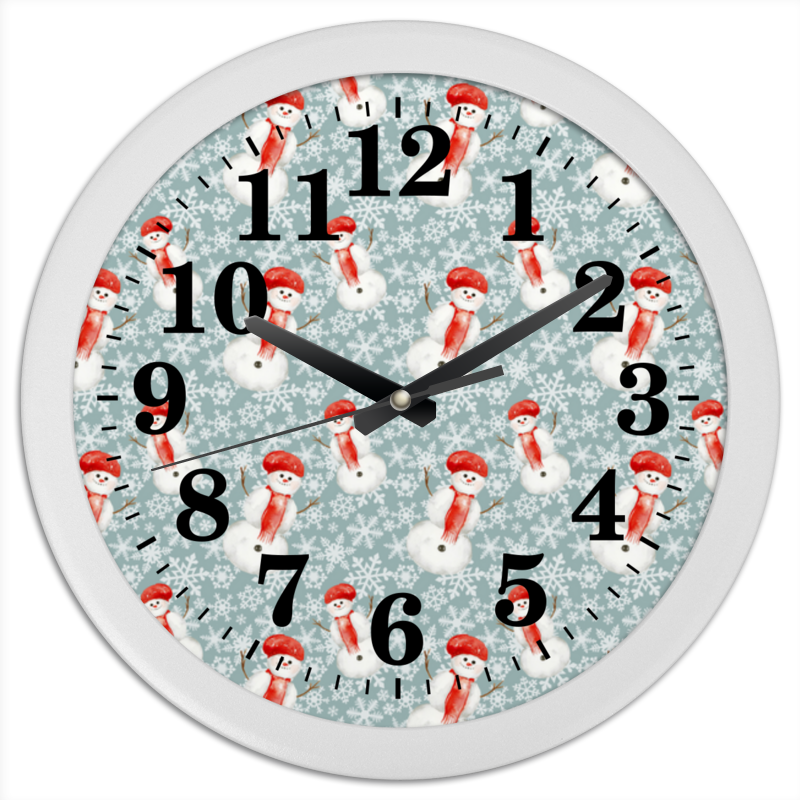 Printio Часы круглые из пластика Новый год