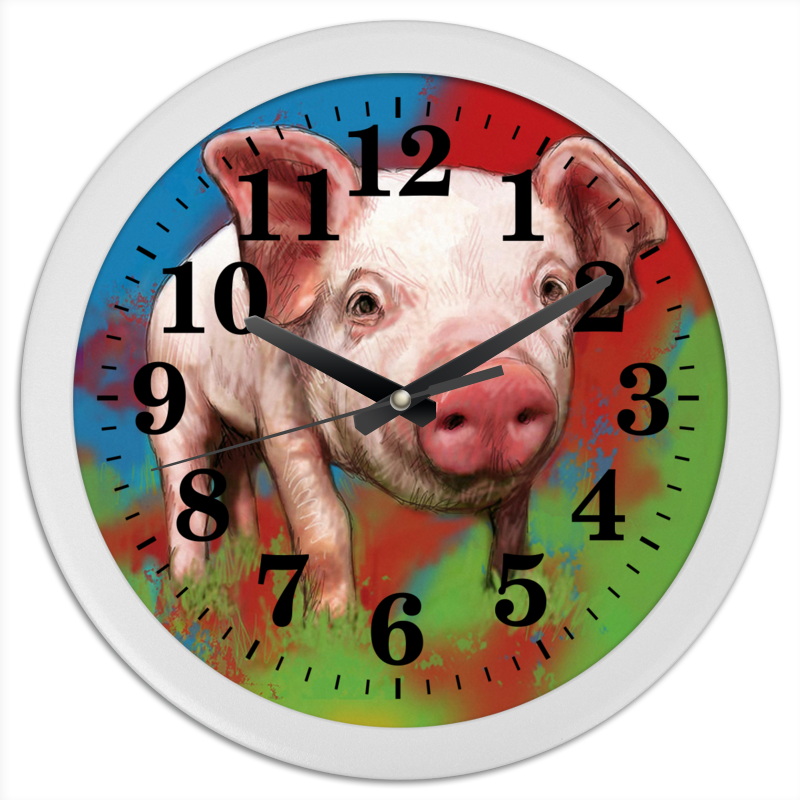 Часы свинка. Часы с поросенком. Хрюшка с часами. Часы циферблат свинья. Циферблат часов поросята.